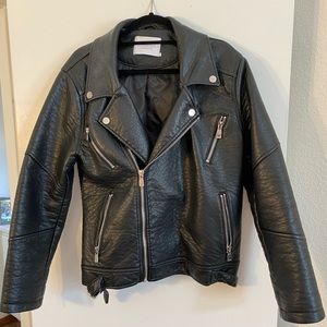 Eleven Paris Leather Biker Jacket (XL) Black